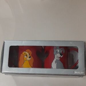 Lady And The Tramp Mug Set. Disney Parks Original. New In Box.